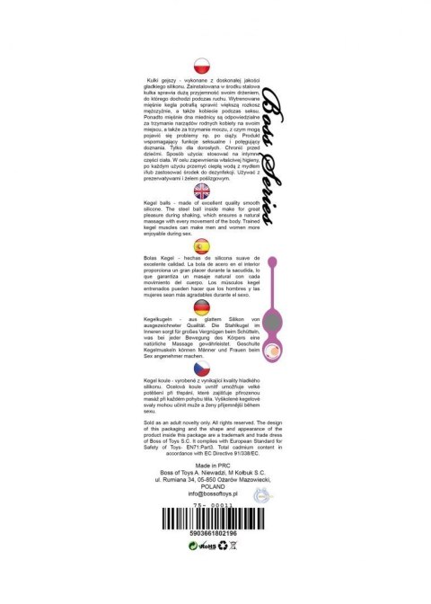 Podwójne kulki wibrujące gejszy ćwiczenie kegla różowe 36mm 165g Boss Series Femme Podwójne kulki wibrujące gejszy ćwiczenie kegla różowe 36mm 165g Boss Series Femme