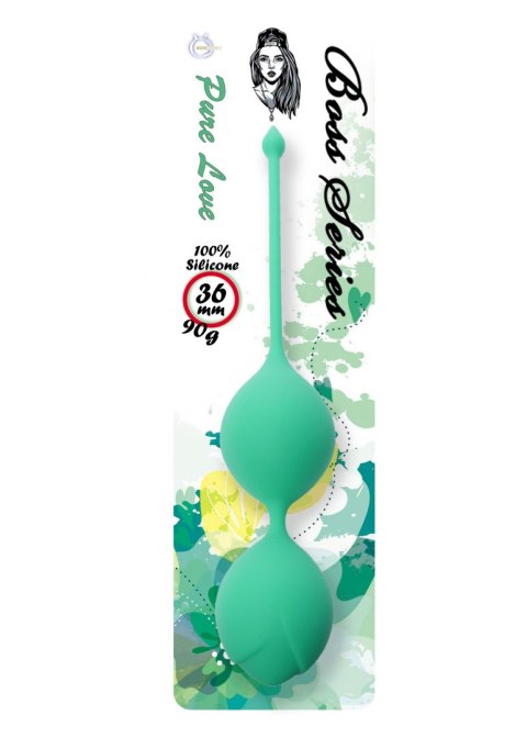 Podwójne kulki wibrujące gejszy ćwiczenie kegla zielone 36mm 90g Boss Series Femme Podwójne kulki wibrujące gejszy ćwiczenie kegla zielone 36mm 90g Boss Series Femme