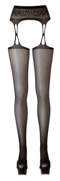 Pończochy czarne z pasem L/XL Cottelli LEGWEAR