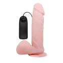 Gruby wibrator realistyczny penis przyssawka 19cm BAILE