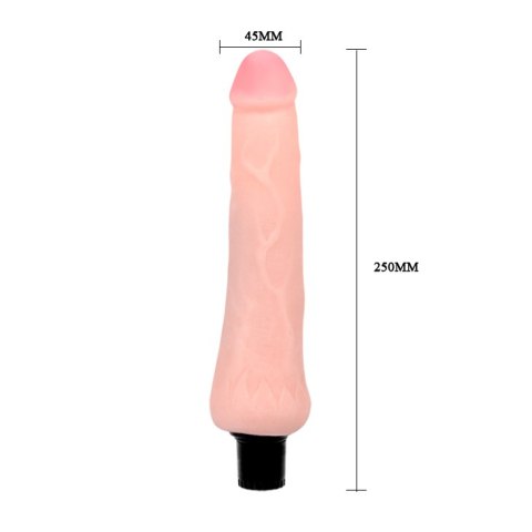 Realistyczny penis wibrator miękka cyberskóra 19cm BAILE Realistyczny penis wibrator miękka cyberskóra 19cm BAILE