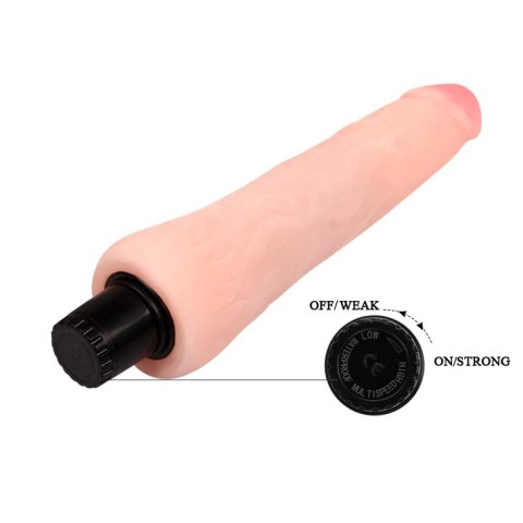 Realistyczny penis wibrator miękka cyberskóra 19cm BAILE Realistyczny penis wibrator miękka cyberskóra 19cm BAILE