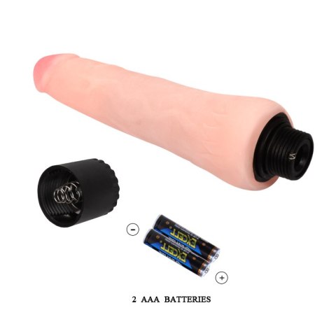 Realistyczny penis wibrator miękka cyberskóra 19cm BAILE Realistyczny penis wibrator miękka cyberskóra 19cm BAILE