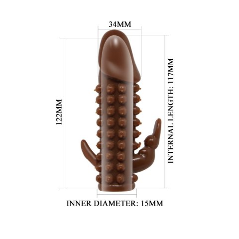 Nakładka na penisa stymulacja analna łechtaczki 12cm BAILE Nakładka na penisa stymulacja analna łechtaczki 12cm BAILE
