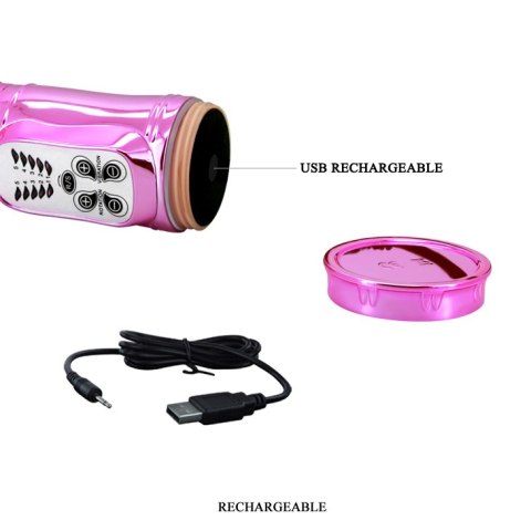 Wibrator króliczek z masażerem posuwisty 29cm 5trybów BAILE Wibrator króliczek z masażerem posuwisty 29cm 5trybów BAILE