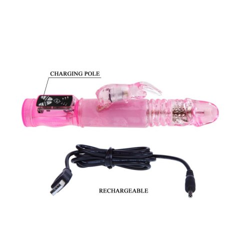 Wibrator wielofunkcyjny królik rotacja masażer 24cm BAILE Wibrator wielofunkcyjny królik rotacja masażer 24cm BAILE