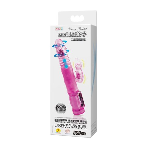 Wibrator wielofunkcyjny królik rotacja masażer 24cm BAILE Wibrator wielofunkcyjny królik rotacja masażer 24cm BAILE
