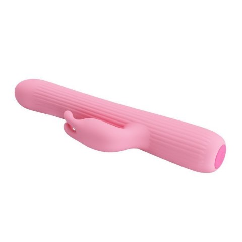 Wibrator z masażerem łechtaczki rotacją 4tryby 18cm Pretty Love