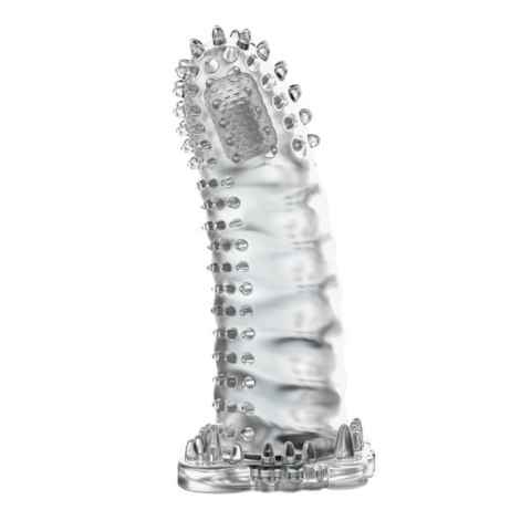 Wibrujaca przedłużka sex nakładka na penisa 18cm BAILE Wibrujaca przedłużka sex nakładka na penisa 18cm BAILE
