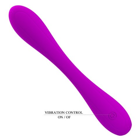 Wyginany zginany wibrator podwójny masażer 17cm fioletowy Pretty Love Wyginany zginany wibrator podwójny masażer 17cm fioletowy Pretty Love