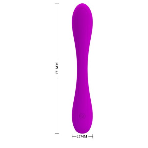 Wyginany zginany wibrator podwójny masażer 17cm fioletowy Pretty Love Wyginany zginany wibrator podwójny masażer 17cm fioletowy Pretty Love
