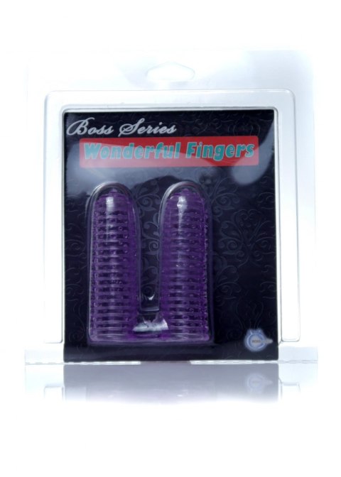 Nakładki na palece z wypustkami do stymulacji 2szt fioletowe Boss Series Easy-Love Nakładki na palece z wypustkami do stymulacji 2szt fioletowe Boss Series Easy-Love