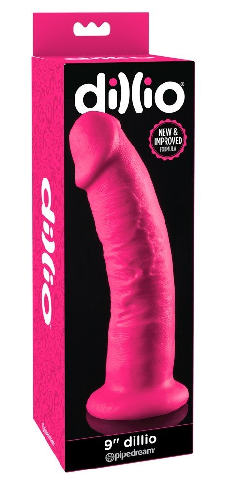 Dildo różowe z przyssawką - Dillio 9"