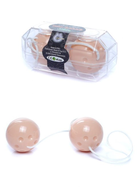 Kulki waginalne podwójne do ćwiczenia kegla gejszy cieliste Boss Series Easy-Love Kulki waginalne podwójne do ćwiczenia kegla gejszy cieliste Boss Series Easy-Love