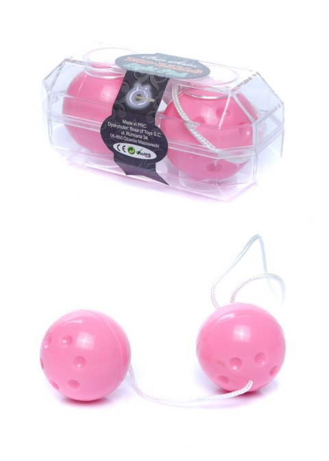 Kulki waginalne podwójne do ćwiczenia kegla gejszy różowe jasne Boss Series Easy-Love Kulki waginalne podwójne do ćwiczenia kegla gejszy różowe jasne Boss Series Easy-Love