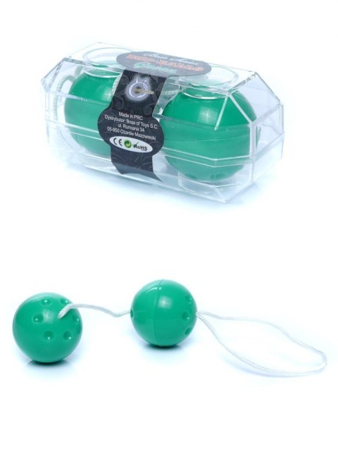 Kulki waginalne podwójne do ćwiczenia kegla gejszy zielone Boss Series Easy-Love Kulki waginalne podwójne do ćwiczenia kegla gejszy zielone Boss Series Easy-Love