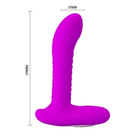 Masażer prostaty z wibracją obrotami 12 trybów 15cm Pretty Love Masażer prostaty z wibracją obrotami 12 trybów 15cm Pretty Love