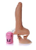 Rotacyjny realistyczny wibrator penis z jądrami 24cm Boss Series Easy-Love