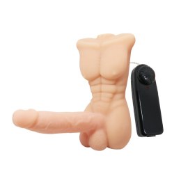 Wibrujący masturbator męski tors penis członek 13cm BAILE