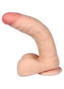 Wyginane dildo penis z cyberskóry przyssawka 23cm Boss Series Real