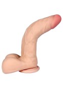 Wyginane dildo penis z cyberskóry przyssawka 23cm Boss Series Real