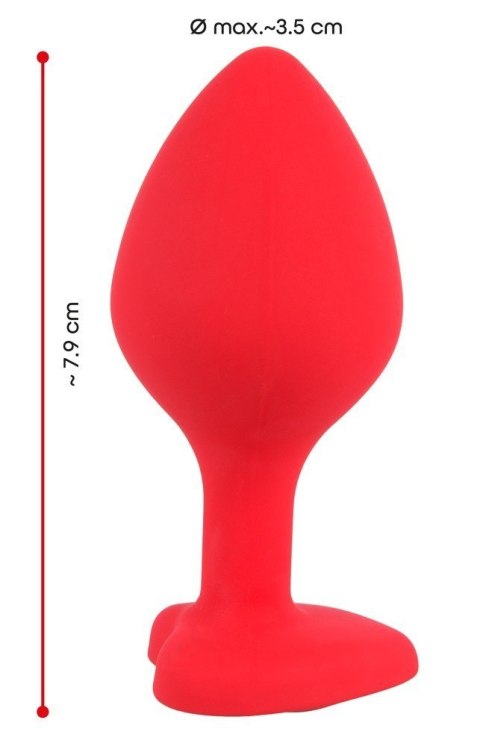 Ozdobny korek analny silikonowy plug z sercem 7cm You2Toys Ozdobny korek analny silikonowy plug z sercem 7cm You2Toys