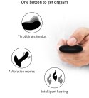 Wibrator-Silicone Massager USB 7 Function + Pulsator / Heating BLACK Boss Series Fox