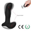 Wibrator-Silicone Massager USB 7 Function + Pulsator / Heating BLACK Boss Series Fox