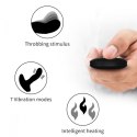 Wibrator-Silicone Massager USB 7 Function + Pulsator / Heating BLACK Boss Series Fox