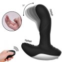 Wibrator-Silicone Massager USB 7 Function + Pulsator / Heating BLACK Boss Series Fox