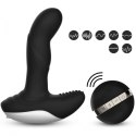 Wibrator-Silicone Massager USB 7 Function + Pulsator / Heating BLACK Boss Series Fox