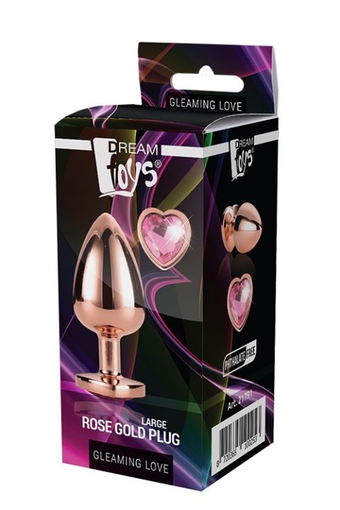GLEAMING LOVE ROSE GOLD PLUG LARGE Dream Toys GLEAMING LOVE ROSE GOLD PLUG LARGE Dream Toys