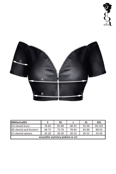 Bielizna - BRMARINA001 top czarny rozmiar XL Demoniq Bielizna - BRMARINA001 top czarny rozmiar XL Demoniq
