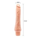 Wibrator realistyczny penis smukły członek 25cm BAILE