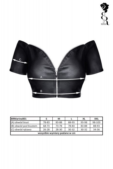 Bielizna - BRMARINA001 top czarny rozmiar S Demoniq Bielizna - BRMARINA001 top czarny rozmiar S Demoniq