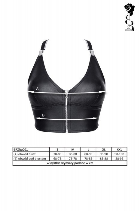 Bielizna - BRZITAI001 top czarny rozmiar S Demoniq Bielizna - BRZITAI001 top czarny rozmiar S Demoniq
