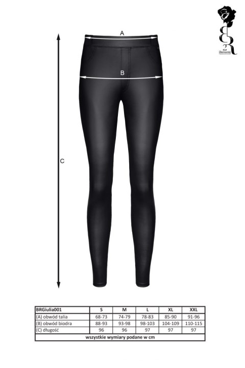 Bielizna - BRGIULIA001 legginsy czarne rozmiar XXL Demoniq Bielizna - BRGIULIA001 legginsy czarne rozmiar XXL Demoniq