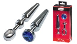 MALESATION Alu-Plug with handle & crystal medium, chrome Malesation