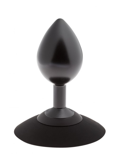 MALESATION Alu-Plug with suction cup medium, black Malesation MALESATION Alu-Plug with suction cup medium, black Malesation