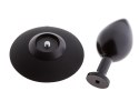 MALESATION Alu-Plug with suction cup medium, black Malesation