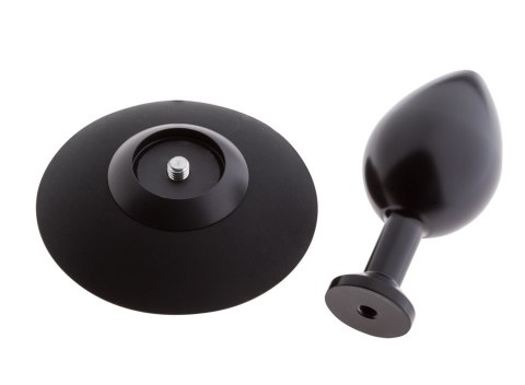 MALESATION Alu-Plug with suction cup medium, black Malesation MALESATION Alu-Plug with suction cup medium, black Malesation