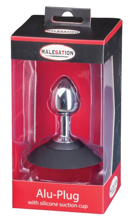 MALESATION Alu-Plug with suction cup small, chrome Malesation MALESATION Alu-Plug with suction cup small, chrome Malesation