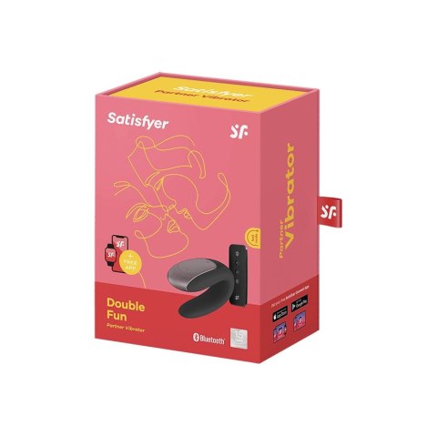 Wibrator dla par Satisfyer Double Fun aplikacja czarny Satisfyer Wibrator dla par Satisfyer Double Fun aplikacja czarny Satisfyer