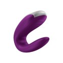 Wibrator dla par Satisfyer Double Fun aplikacja fioletowy Satisfyer