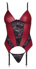 GORSET ZE STRINGAMI red/black S Cottelli LINGERIE