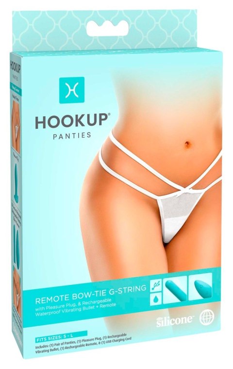 Remote Bow-Tie G-String S-L HOOKUP PANTIES