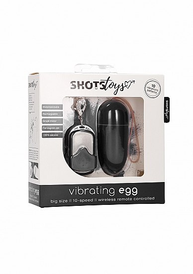 10 Speed Remote Vibrating Egg - Big - Black ShotsToys 10 Speed Remote Vibrating Egg - Big - Black ShotsToys