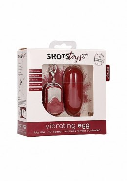 10 Speed Remote Vibrating Egg - Big - Red ShotsToys