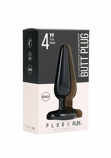 Butt Plug - Basic - 4 Inch - Black Plug & Play Butt Plug - Basic - 4 Inch - Black Plug & Play