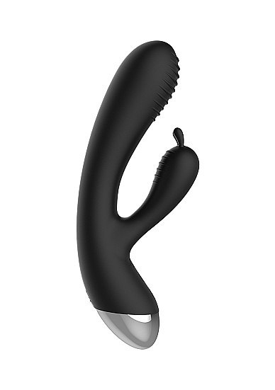 E-Stimulation Rabbit Vibrator - Black ElectroShock